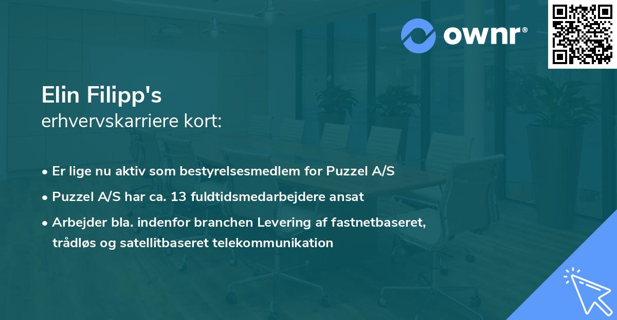 Elin Filipp's erhvervskarriere kort