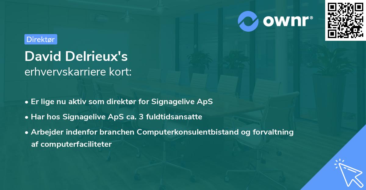 David Delrieux's erhvervskarriere kort