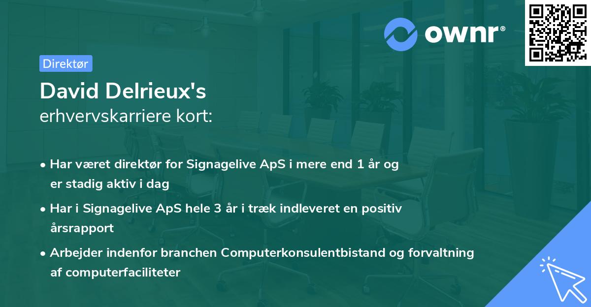 David Delrieux's erhvervskarriere kort