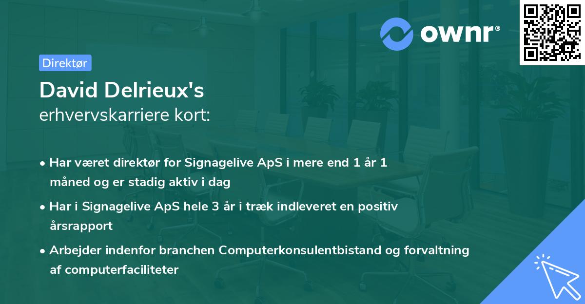 David Delrieux's erhvervskarriere kort