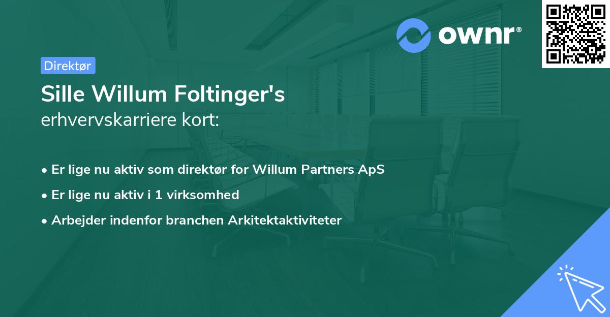 Sille Willum Foltinger's erhvervskarriere kort