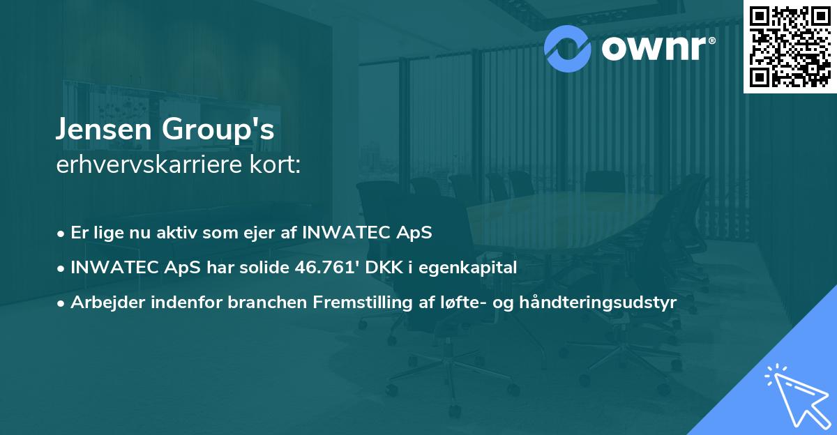 Jensen Group's erhvervskarriere kort