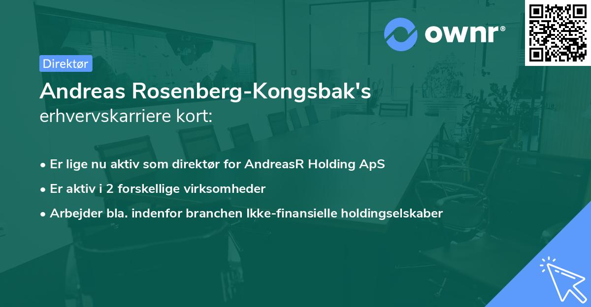 Andreas Rosenberg-Kongsbak's erhvervskarriere kort