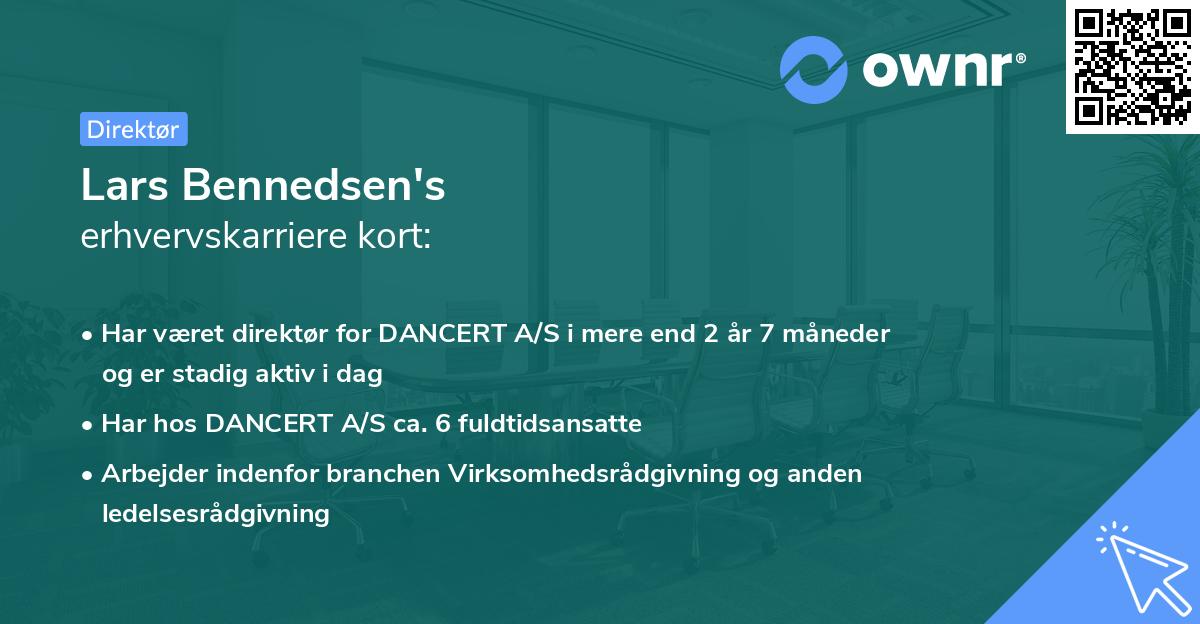 Lars Bennedsen's erhvervskarriere kort