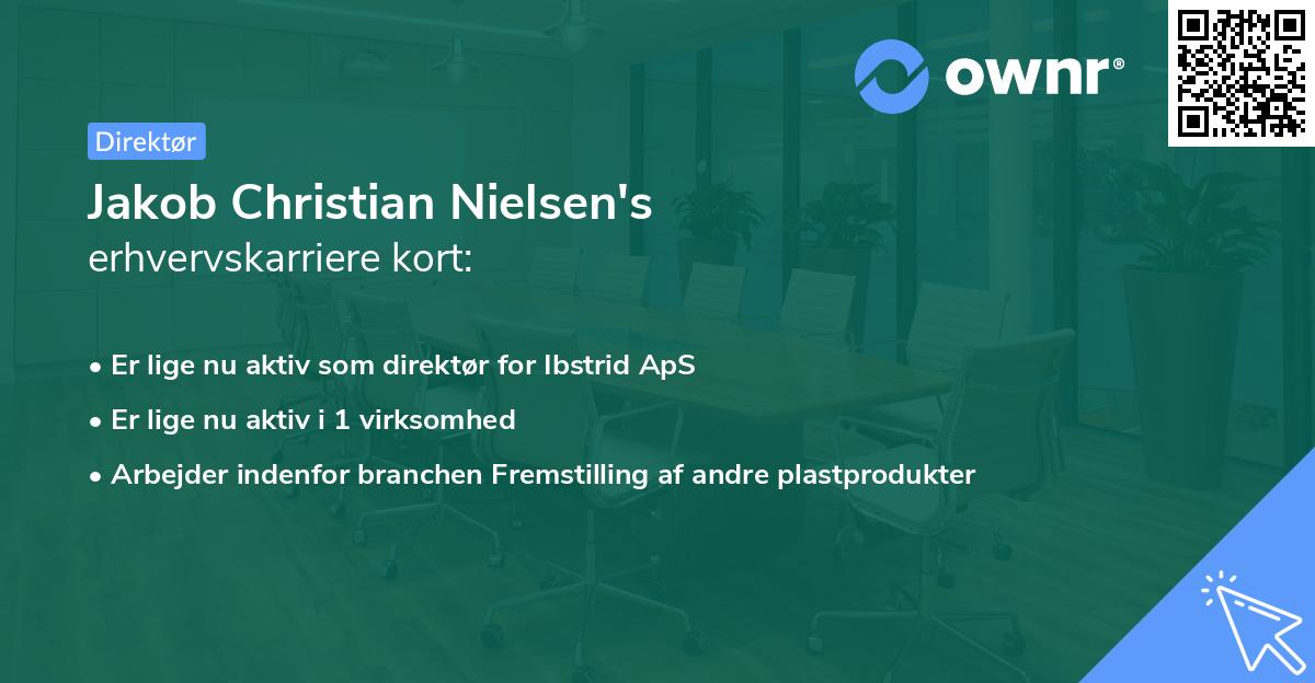 Jakob Christian Nielsen's erhvervskarriere kort