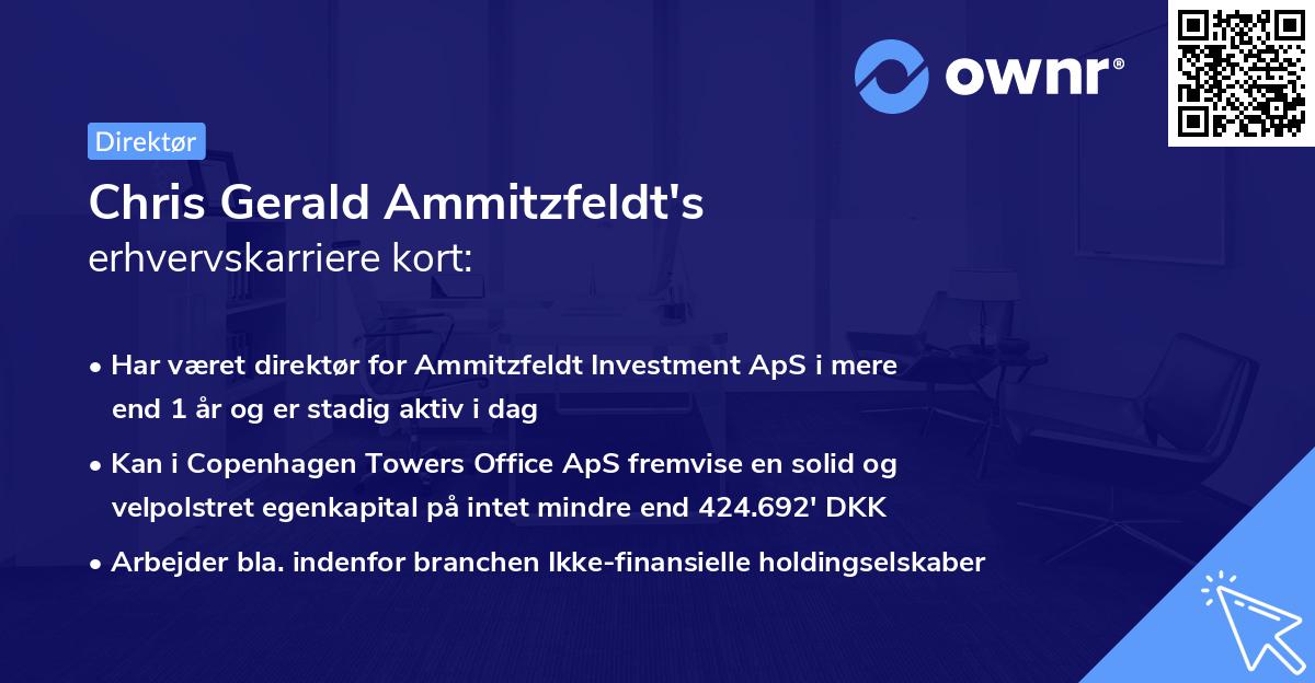 Chris Gerald Ammitzfeldt's erhvervskarriere kort