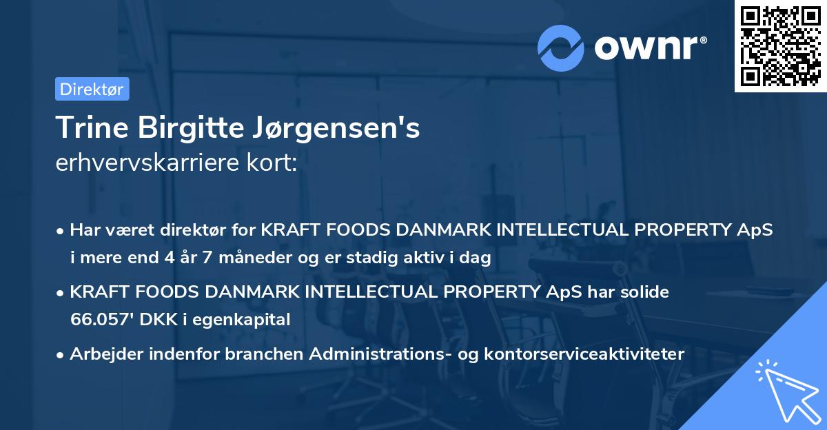 Trine Birgitte Jørgensen's erhvervskarriere kort