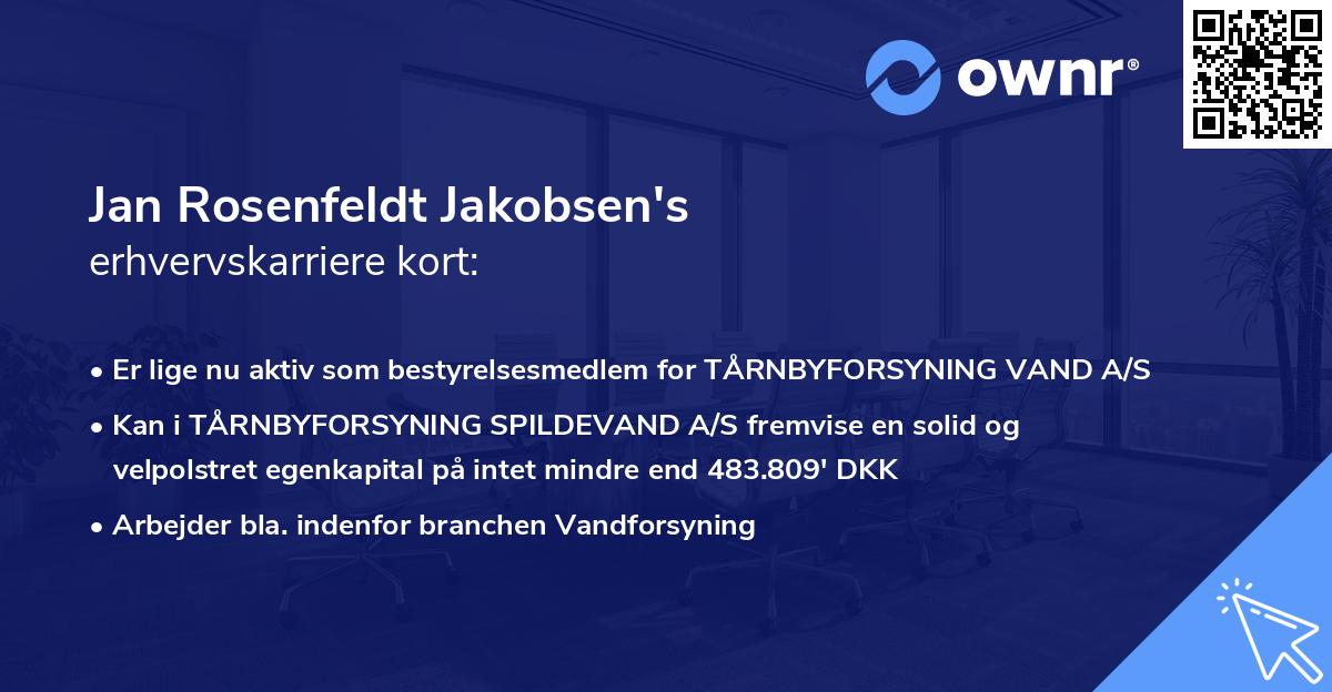 Jan Rosenfeldt Jakobsen's erhvervskarriere kort
