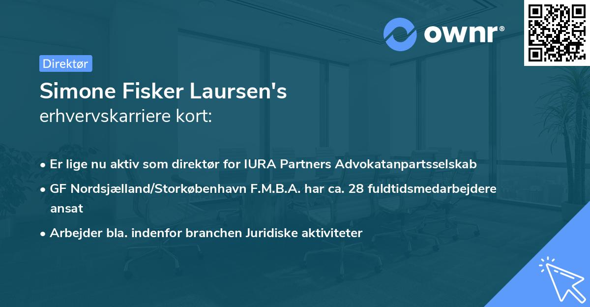 Simone Fisker Laursen's erhvervskarriere kort