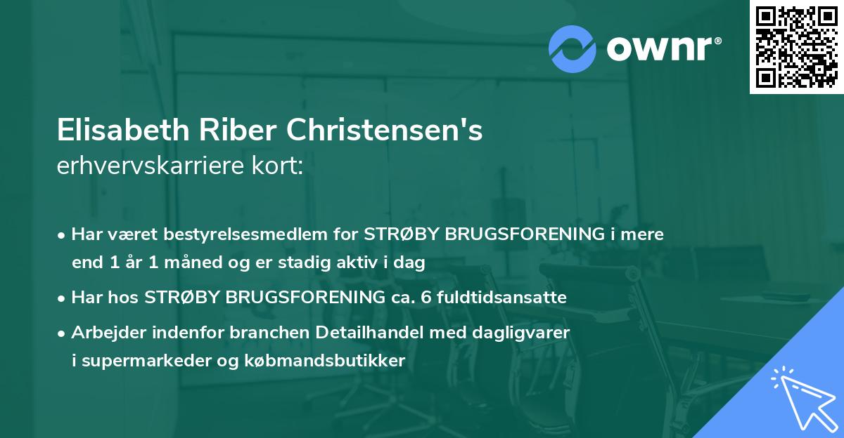Elisabeth Riber Christensen's erhvervskarriere kort