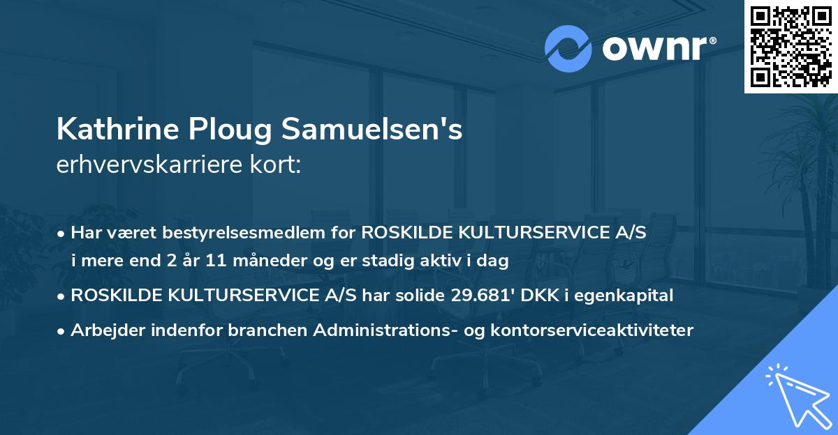 Kathrine Ploug Samuelsen's erhvervskarriere kort