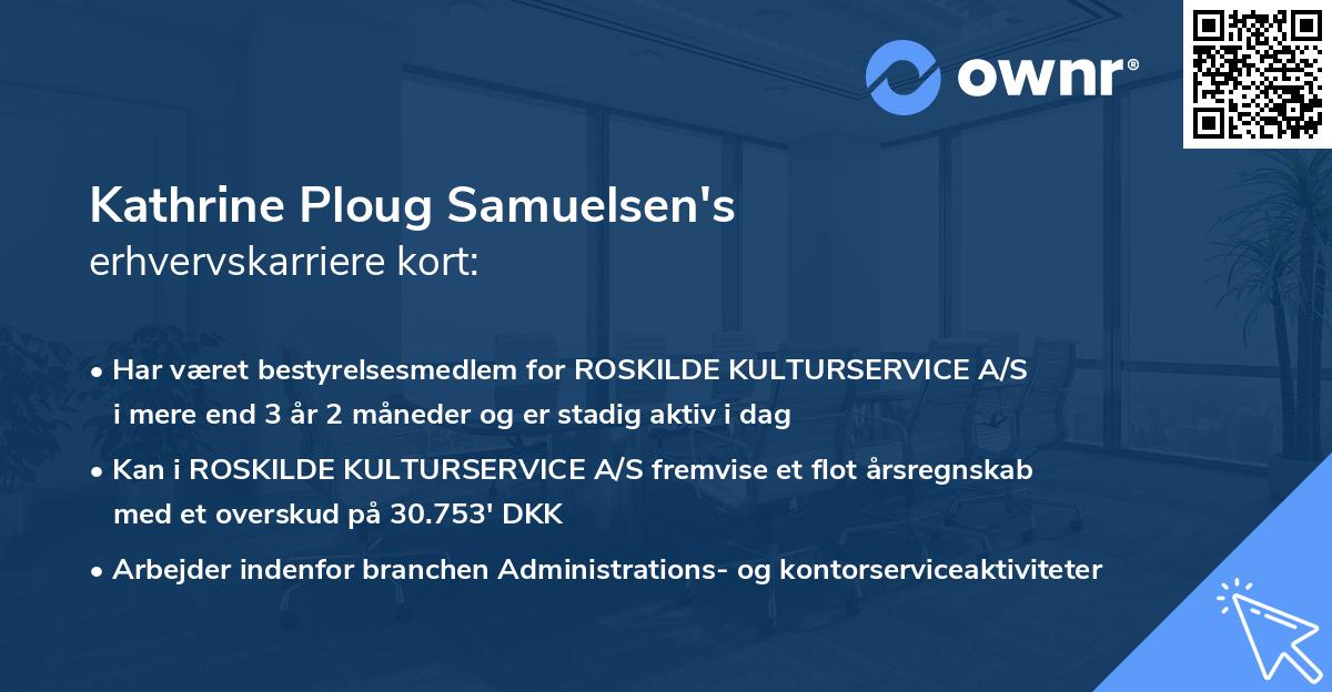 Kathrine Ploug Samuelsen's erhvervskarriere kort