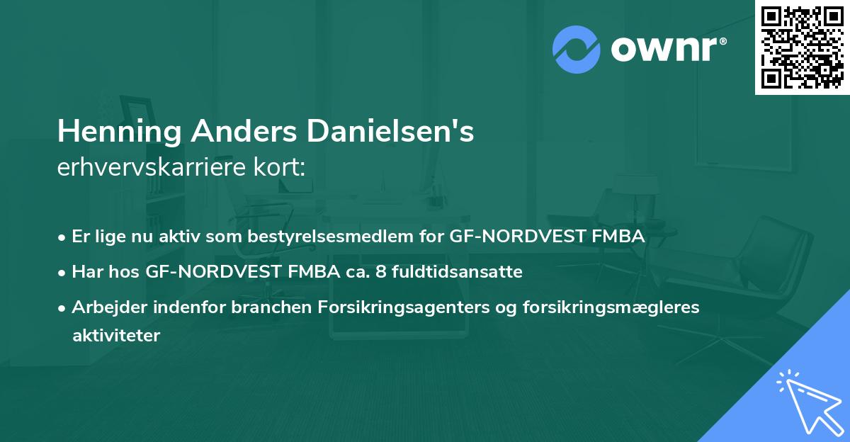 Henning Anders Danielsen's erhvervskarriere kort