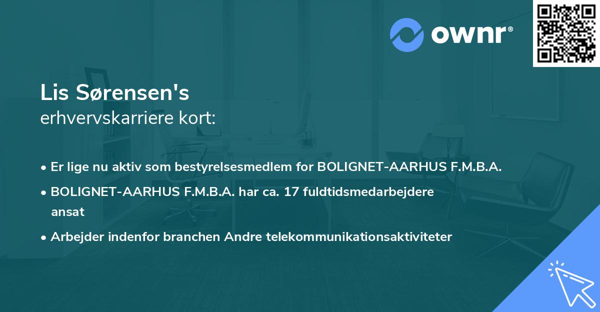 Lis Sørensen's erhvervskarriere kort