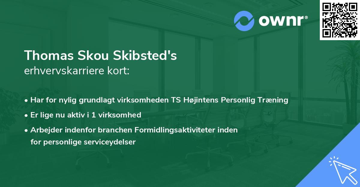 Thomas Skou Skibsted's erhvervskarriere kort