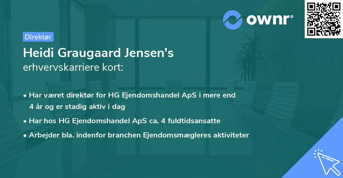 Heidi Graugaard Jensen's erhvervskarriere kort