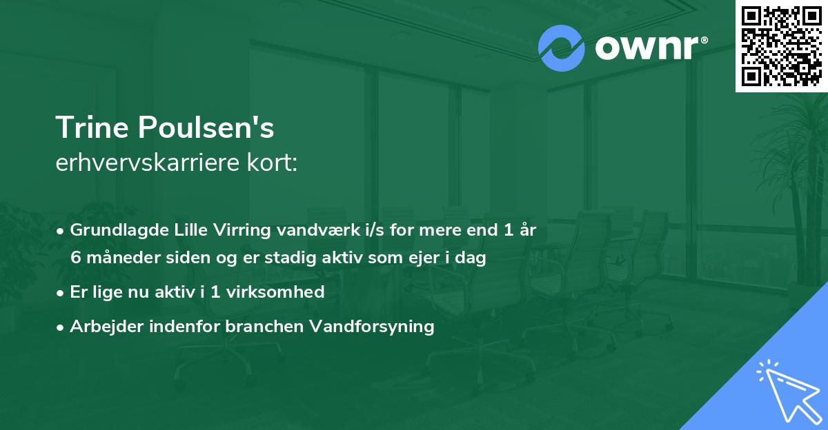 Trine Poulsen's erhvervskarriere kort