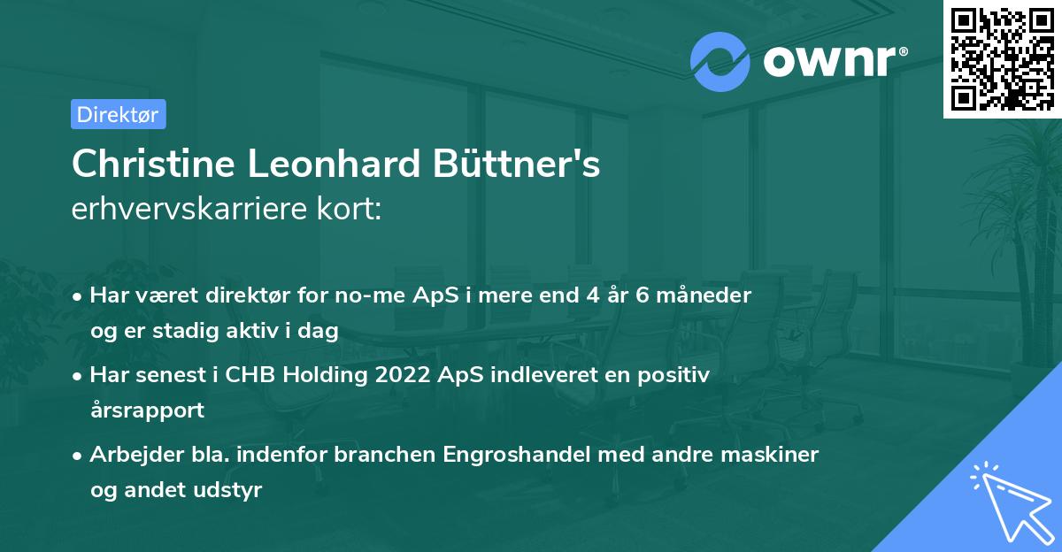 Christine Leonhard Büttner's erhvervskarriere kort