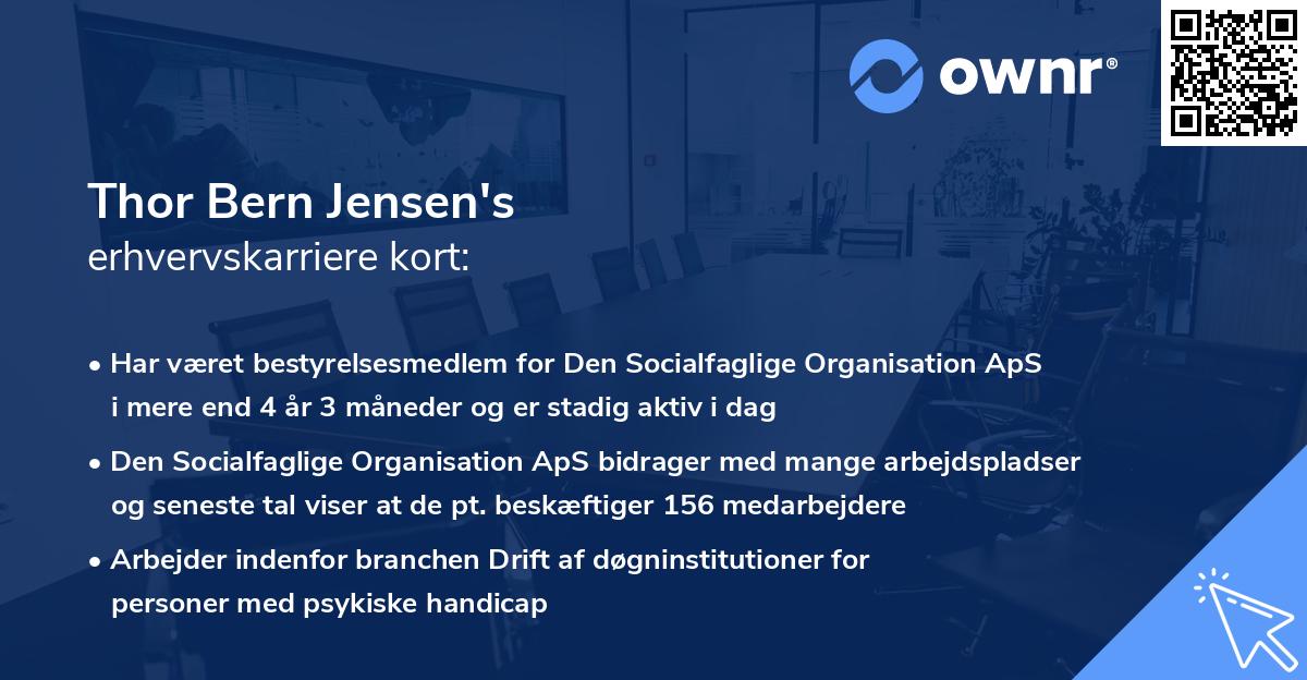 Thor Bern Jensen's erhvervskarriere kort