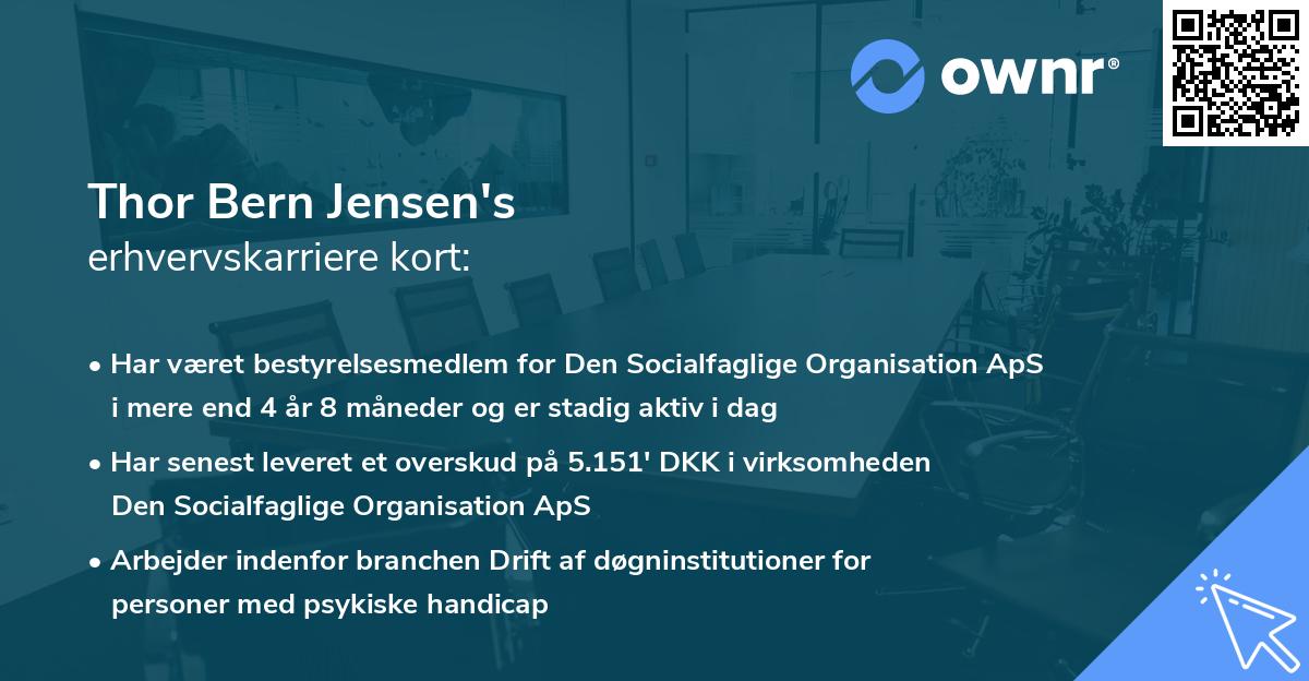 Thor Bern Jensen's erhvervskarriere kort