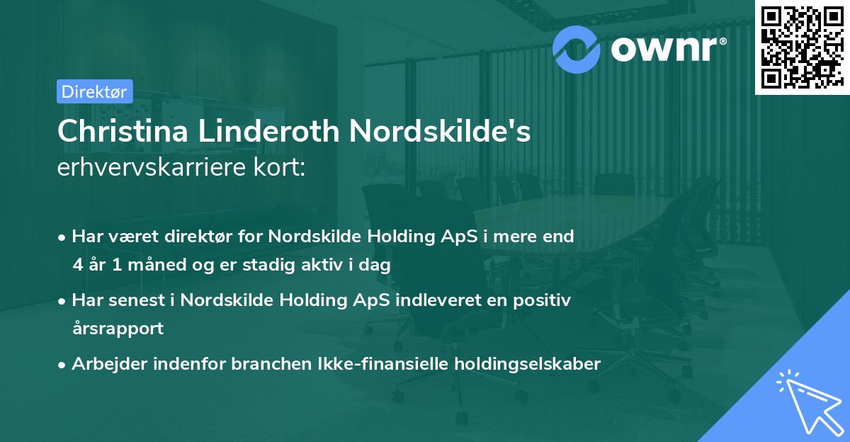 Christina Linderoth Nordskilde's erhvervskarriere kort