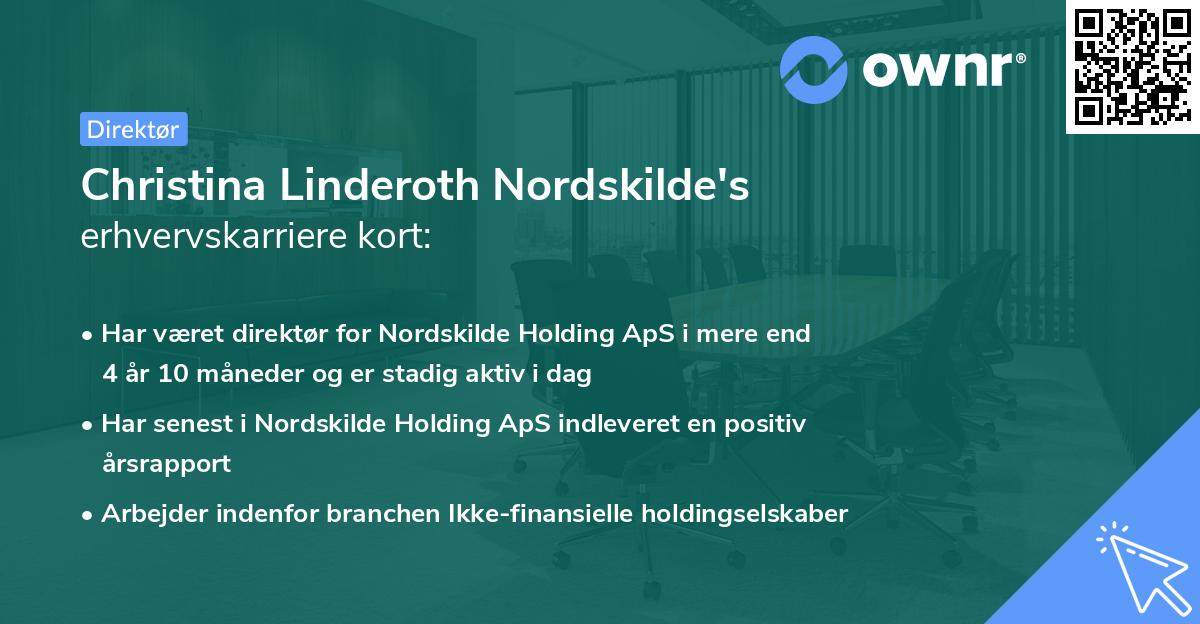 Christina Linderoth Nordskilde's erhvervskarriere kort