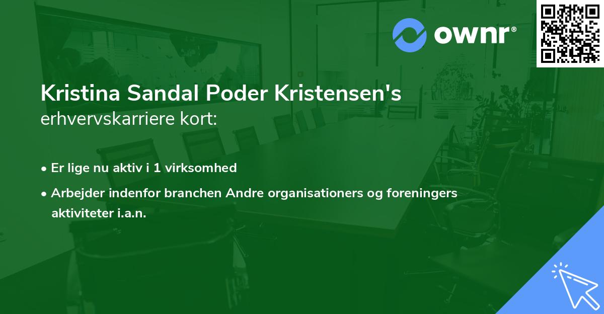 Kristina Sandal Poder Kristensen's erhvervskarriere kort