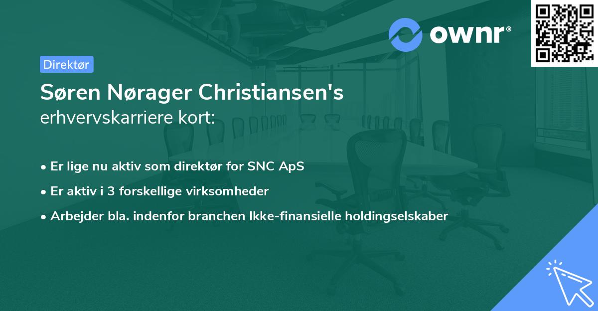 Søren Nørager Christiansen's erhvervskarriere kort