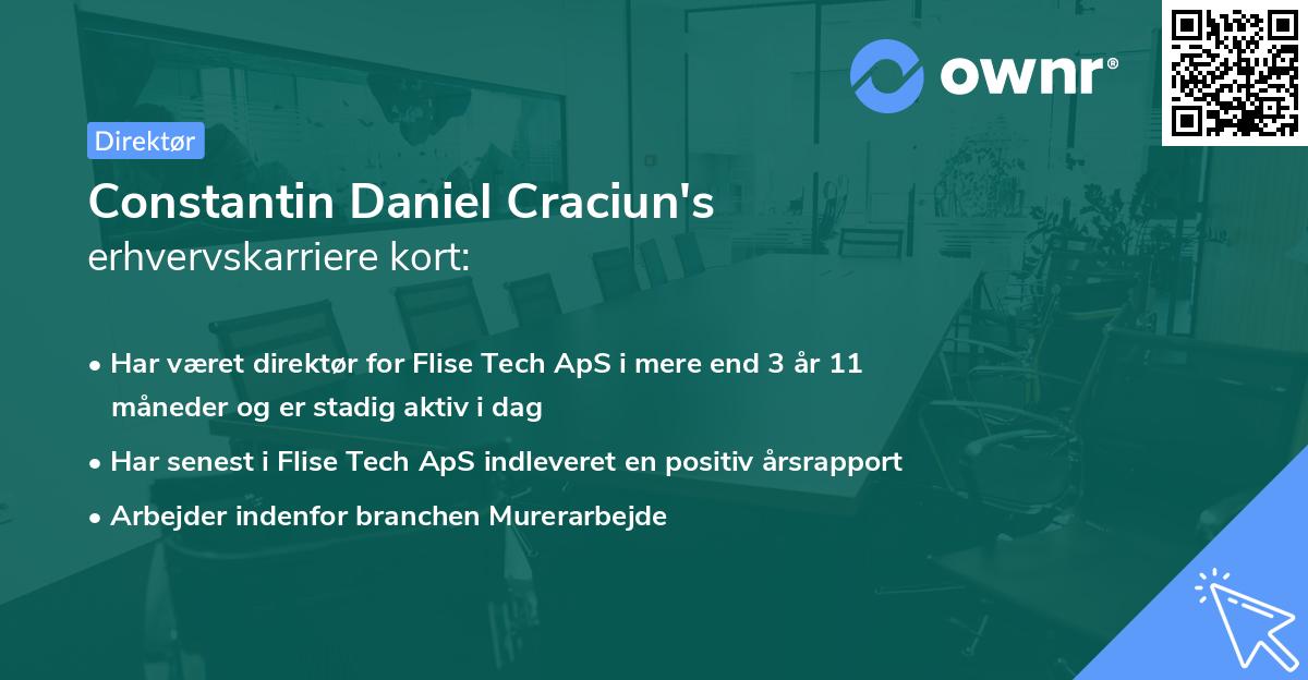 Constantin Daniel Craciun's erhvervskarriere kort