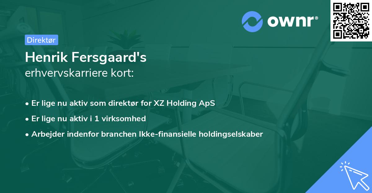 Henrik Fersgaard's erhvervskarriere kort