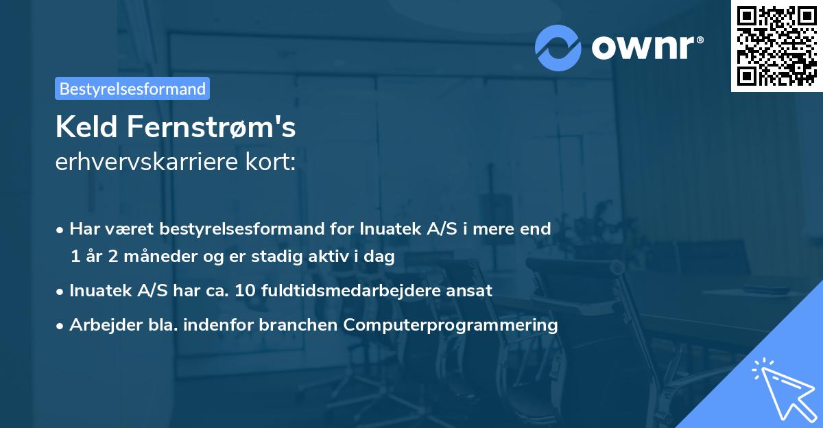 Keld Fernstrøm's erhvervskarriere kort