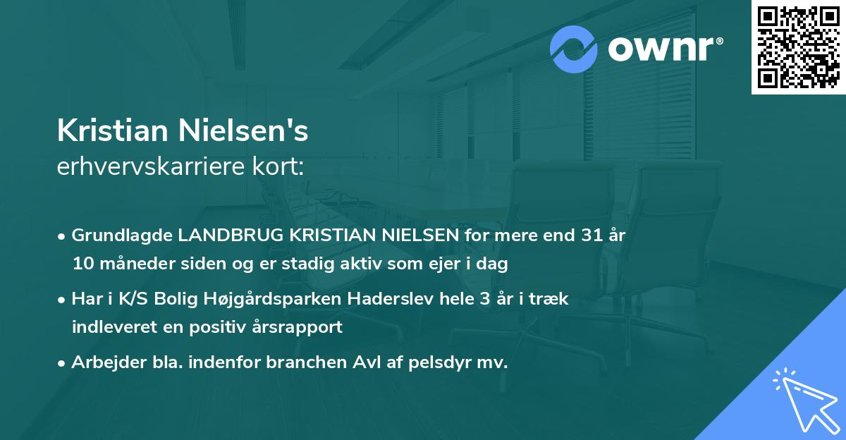 Kristian Nielsen's erhvervskarriere kort