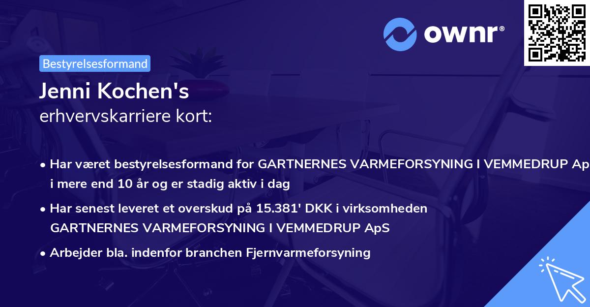 Jenni Kochen's erhvervskarriere kort