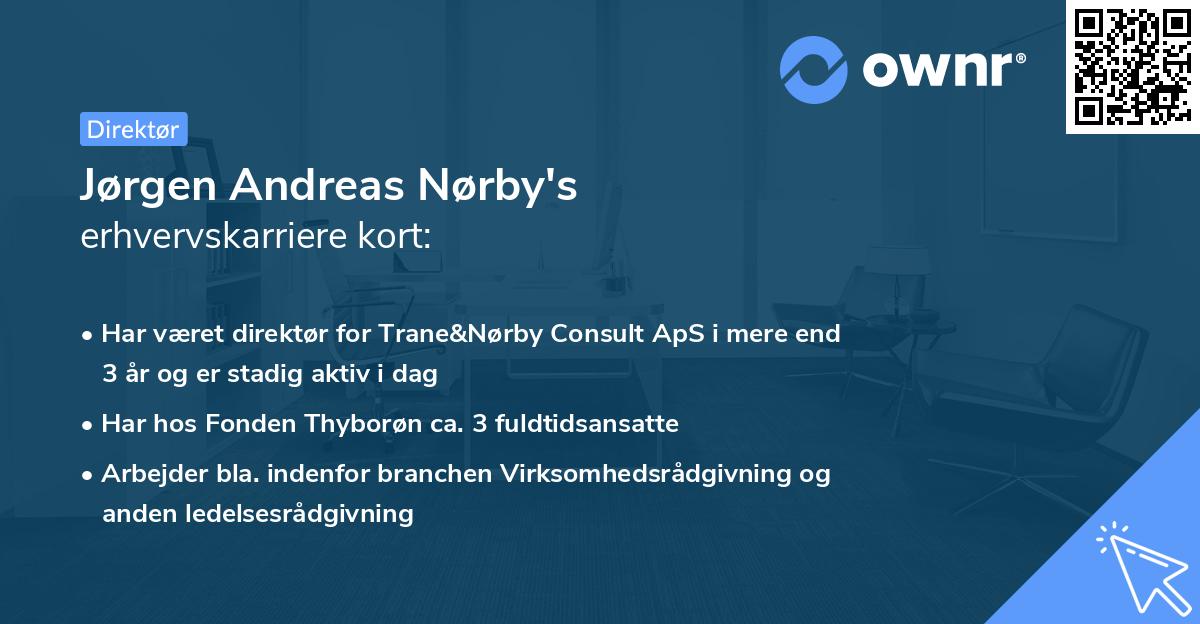 Jørgen Andreas Nørby's erhvervskarriere kort