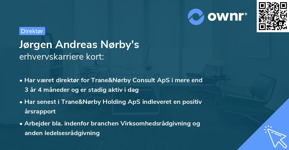 Jørgen Andreas Nørby's erhvervskarriere kort