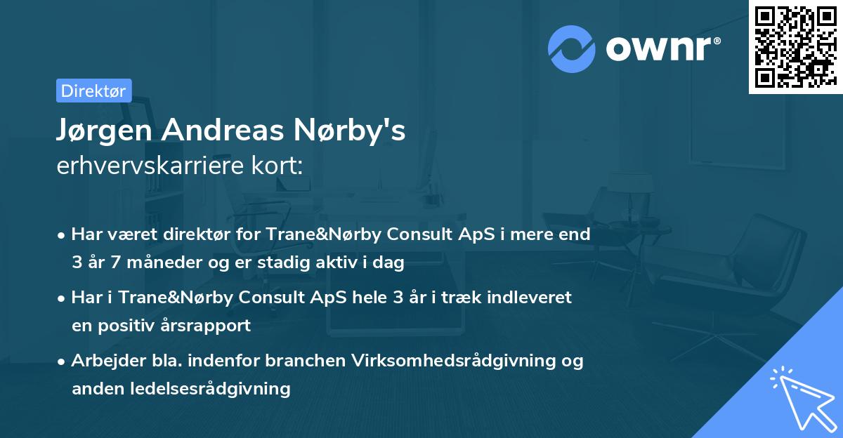 Jørgen Andreas Nørby's erhvervskarriere kort