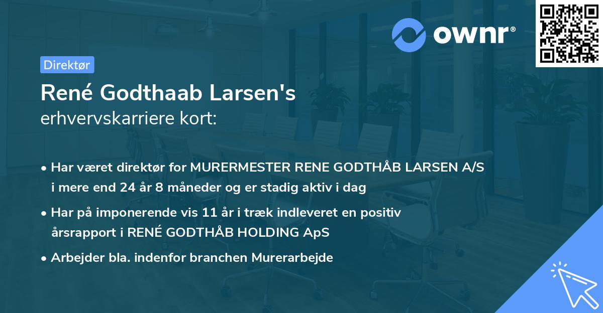 René Godthaab Larsen's erhvervskarriere kort