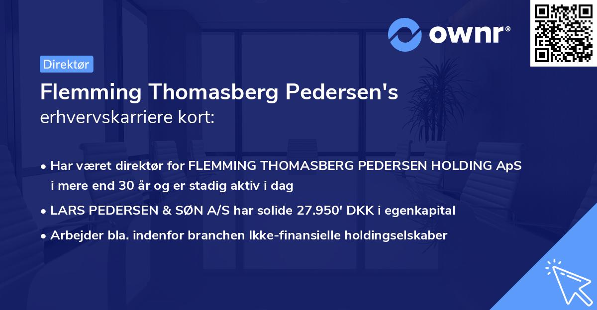 Flemming Thomasberg Pedersen's erhvervskarriere kort