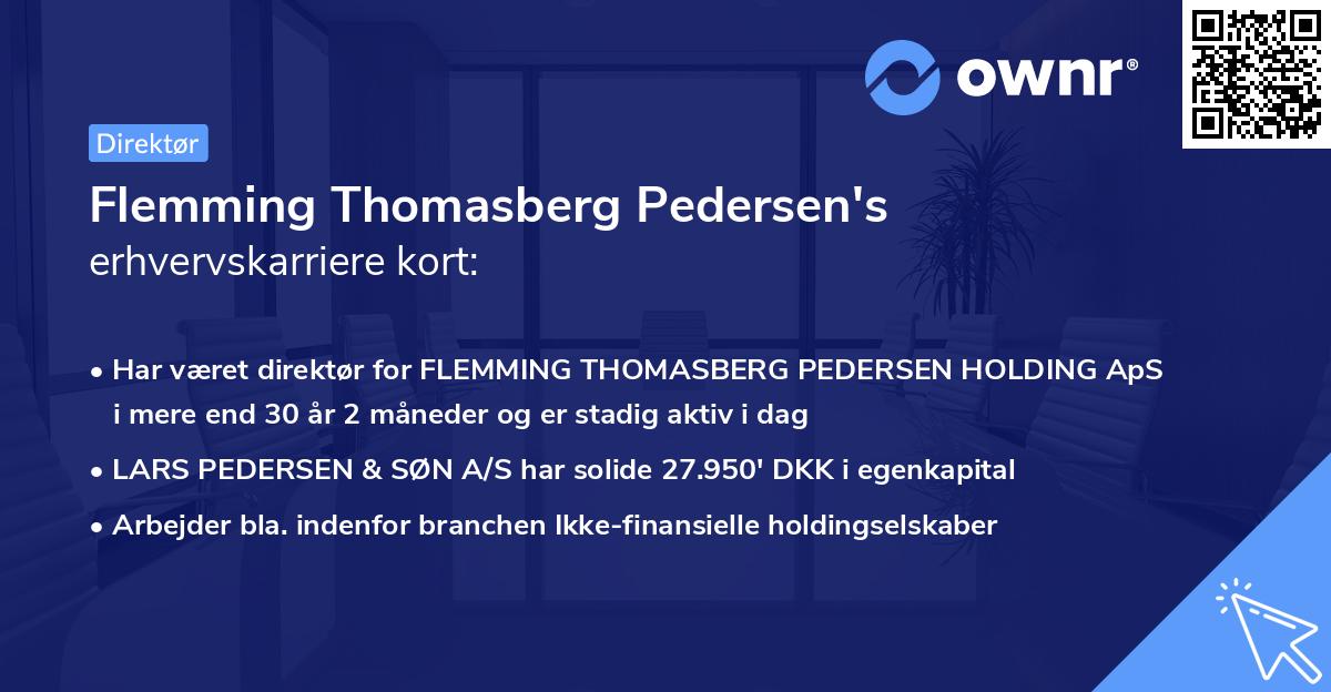 Flemming Thomasberg Pedersen's erhvervskarriere kort