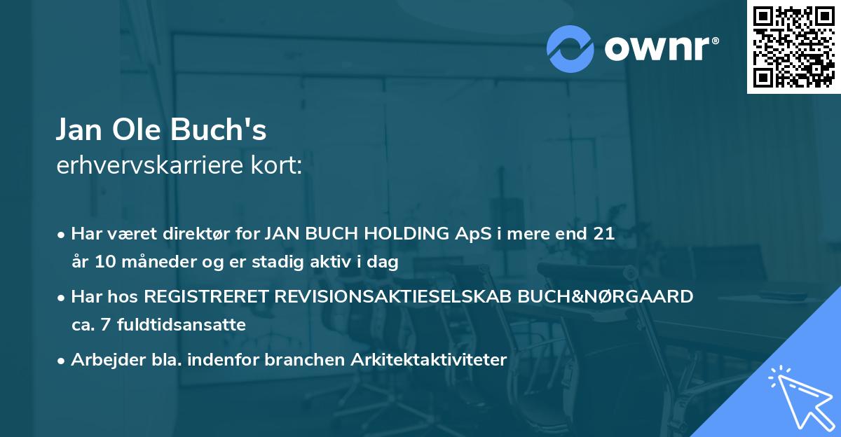Jan Ole Buch's erhvervskarriere kort