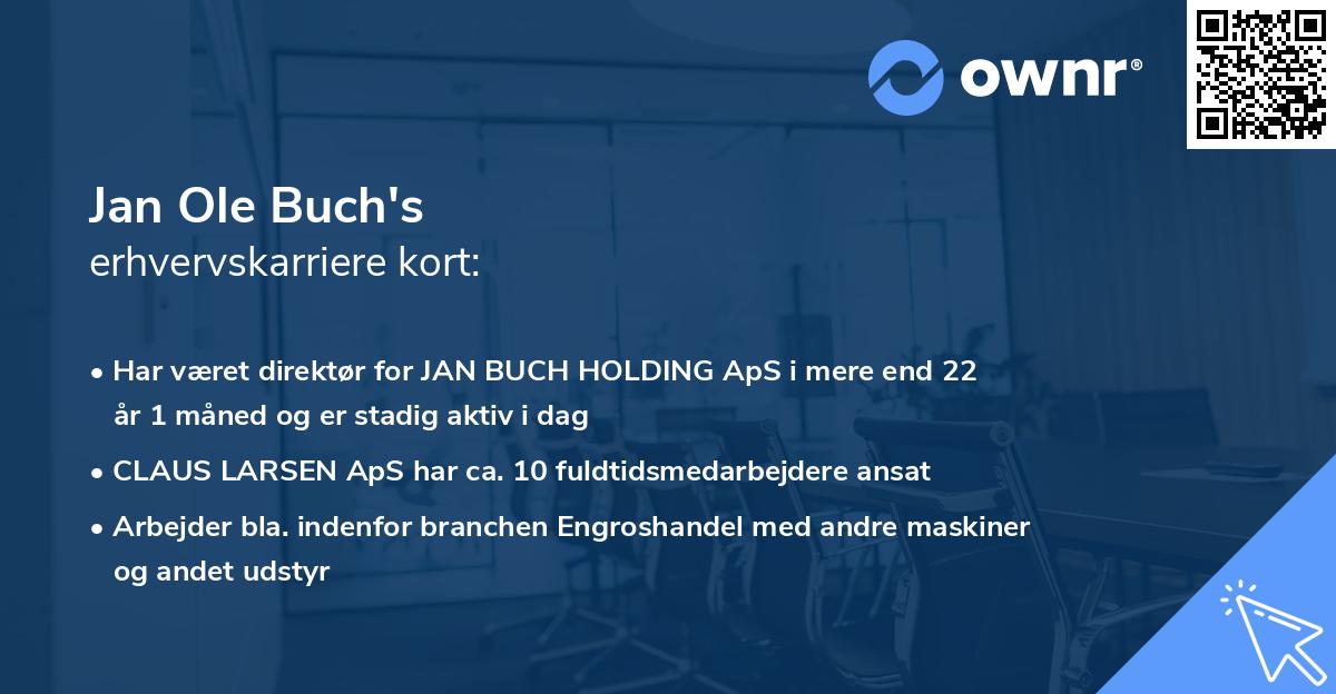Jan Ole Buch's erhvervskarriere kort