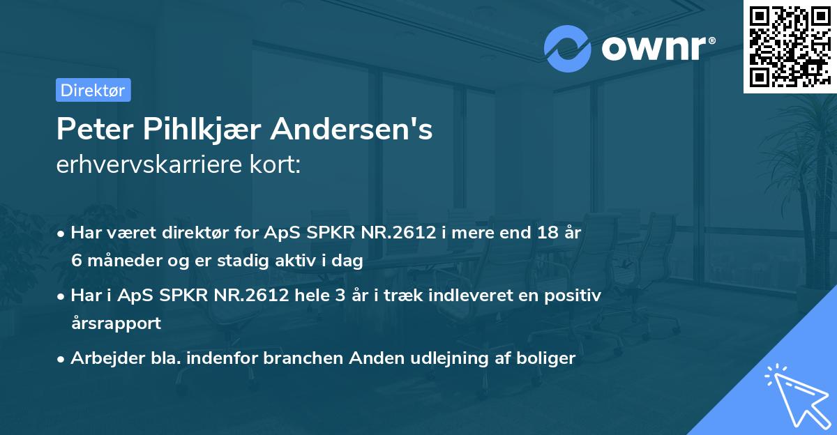 Peter Pihlkjær Andersen's erhvervskarriere kort