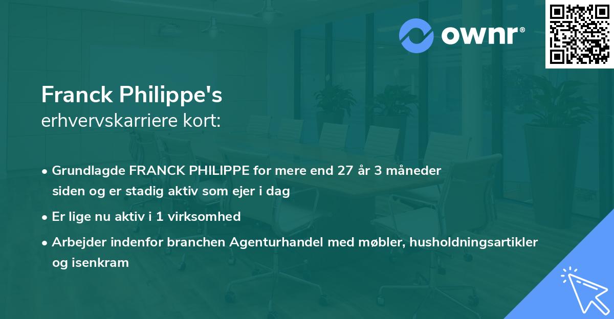 Franck Philippe's erhvervskarriere kort