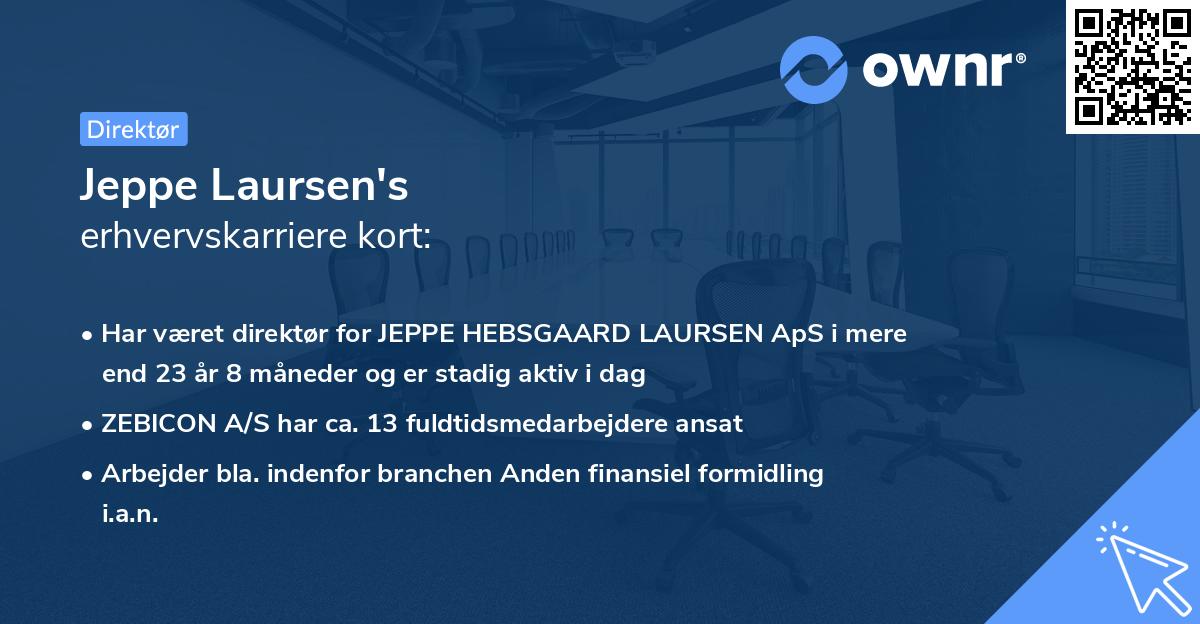 Jeppe Laursen's erhvervskarriere kort