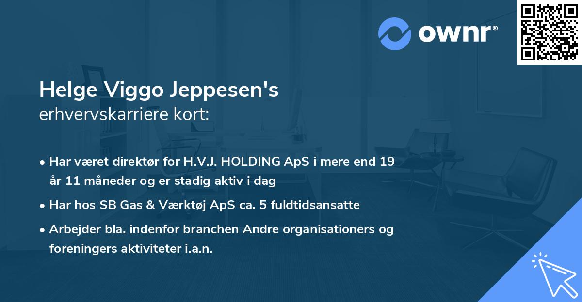 Helge Viggo Jeppesen's erhvervskarriere kort