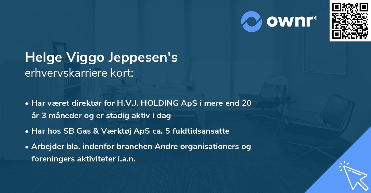 Helge Viggo Jeppesen's erhvervskarriere kort