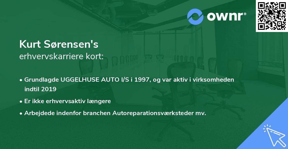 Kurt Sørensen's erhvervskarriere kort