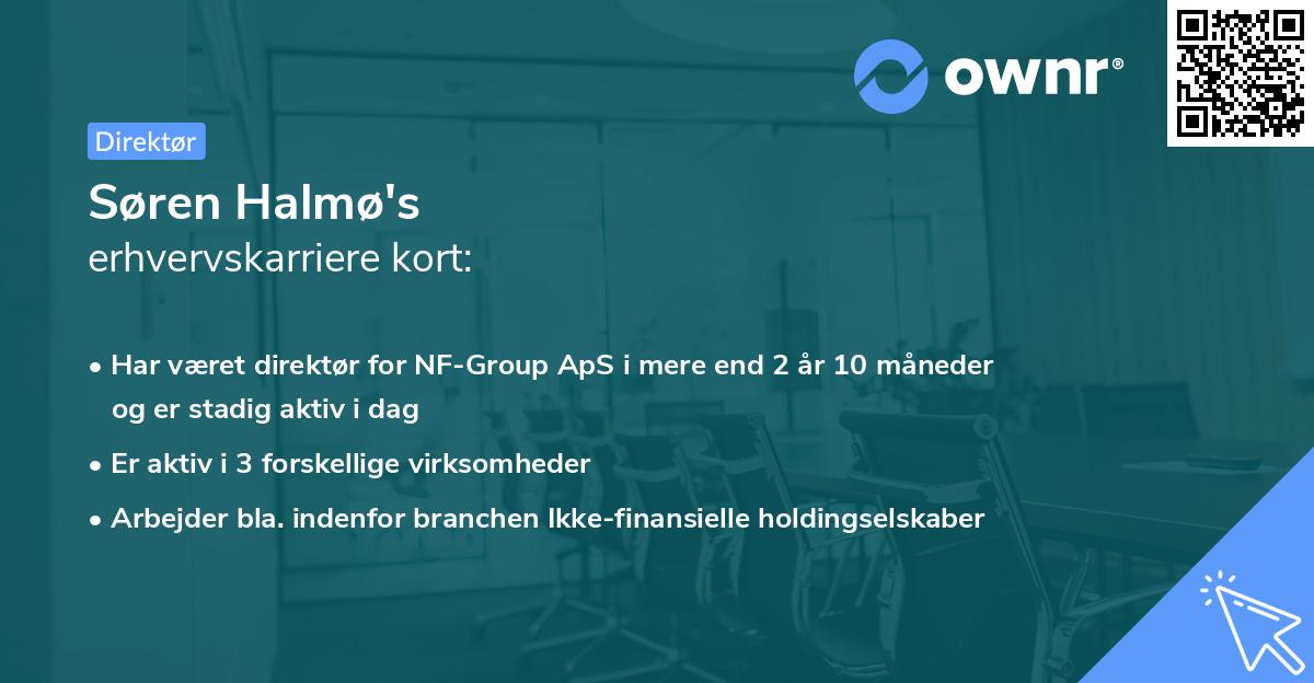 Søren Halmø's erhvervskarriere kort