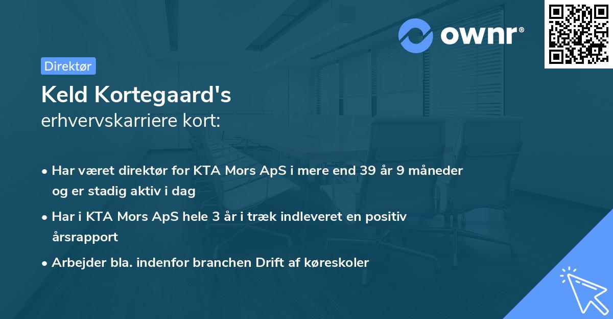 Keld Kortegaard's erhvervskarriere kort