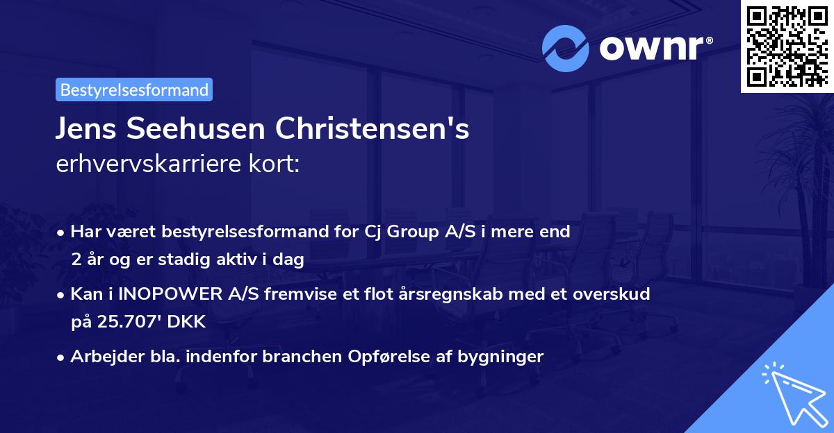 Jens Seehusen Christensen's erhvervskarriere kort